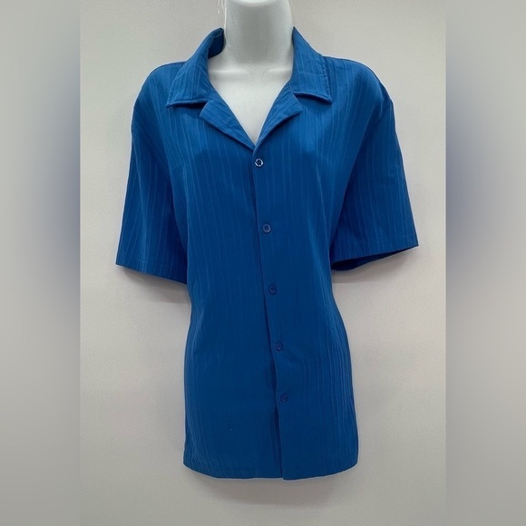 COOFANDY Men's Casual Wrinkle-Free Short Sleeve Button-Down Dress Shirt - Size L - Picture 2 of 6